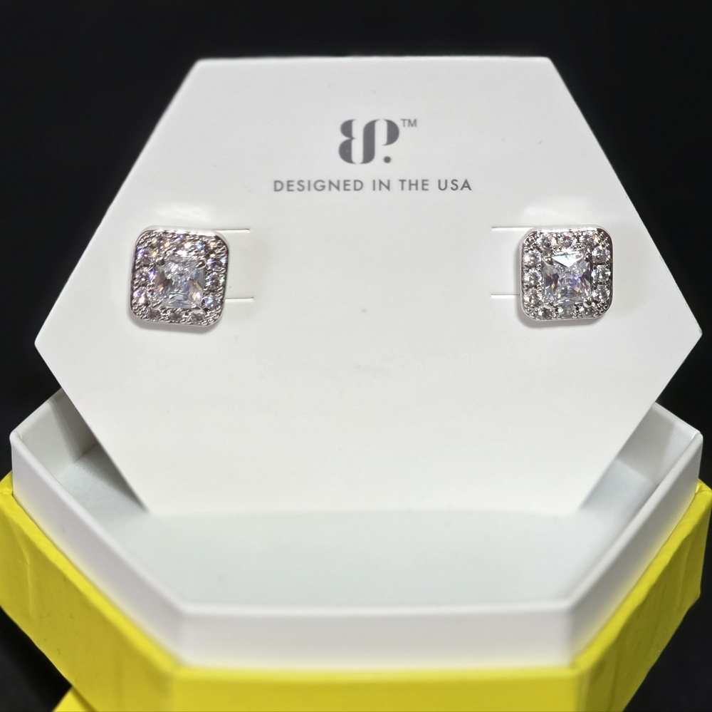 BP Silver CZ Stud Earrings